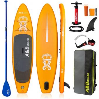 10.6ft orange color inflatable SUP stand up paddle board for surfing