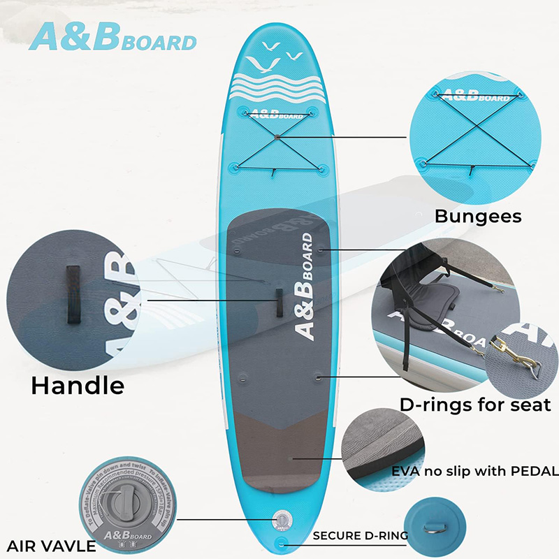 blue color stand up paddle board