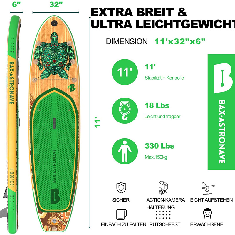 wood grain stand up paddle board