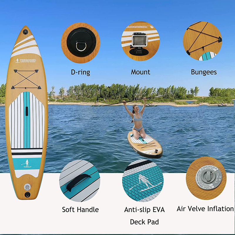wood grain paddle board
