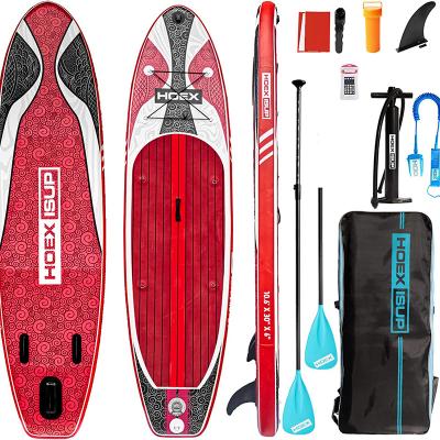 Blue all round inflatable sup paddle board in 10'6''
