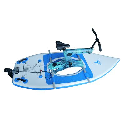 Wholesale water-bike pedalbpoards water bikes with paddle board water-bike for lake pedal bicycle paddle boards for 3 persons riding pedal boards