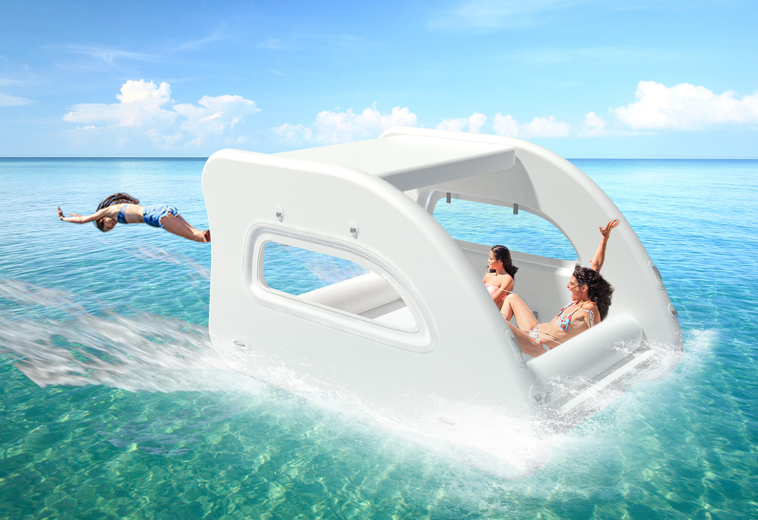 Inflatable electric boat 