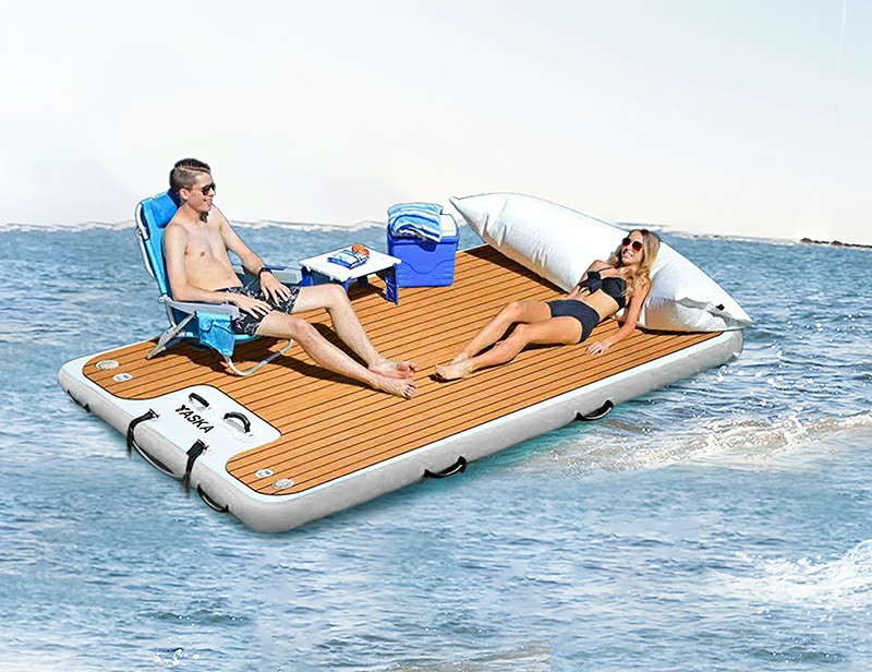 Inflatable water platform