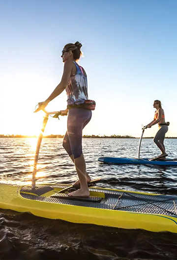 Water-bike pedal boards